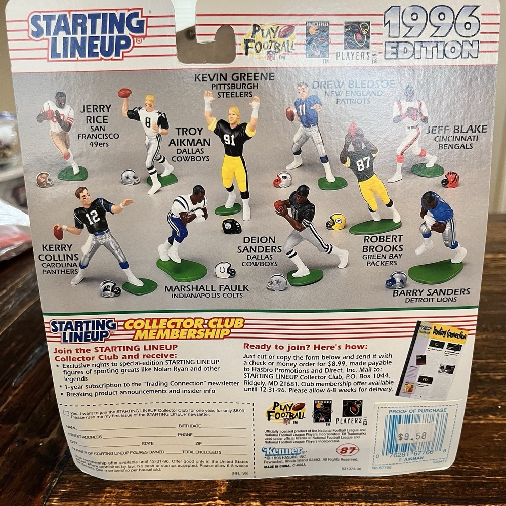 Vintage 1996 Troy Aikman Dallas Cowboys Starting Lineup Figure New Sealed - Picture 4 of 4